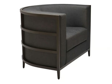 AZIMUTH LINEAR CLUB - Club powder coated aluminium armchair with armrests by JANUS et Cie - view 2
